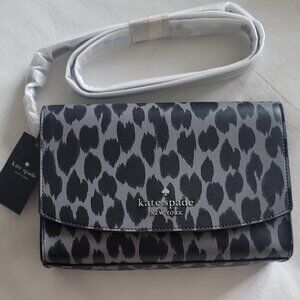 Kate Spade Carson Crossbody Bag NWT (Grey Black Leopard)